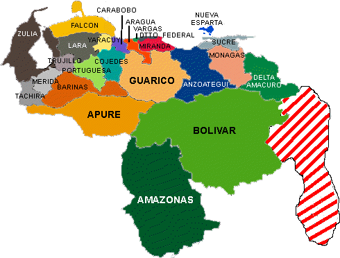 Mapas de Venezuela y de todas sus provincias.
